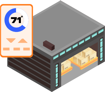 Temperature Controlled warehouse and thermostat